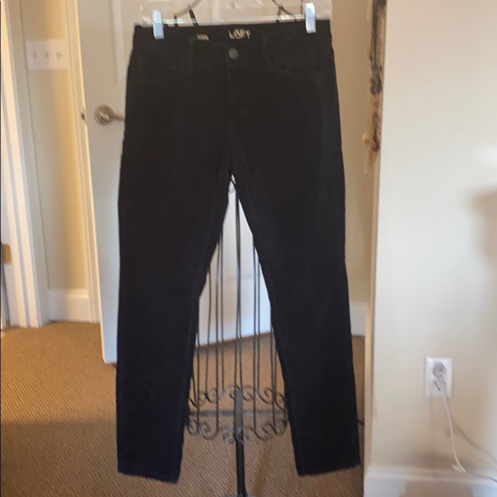 Loft Black Curvy Skinny Jeans - Velour Finish